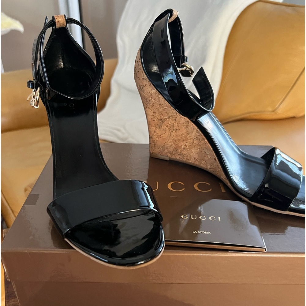 Gucci Cork Wedge Sandals